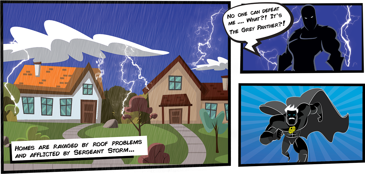 Homes are ravaged by roof problems and afflicted by Sergeant Storm, who says no one can defeat him, until...